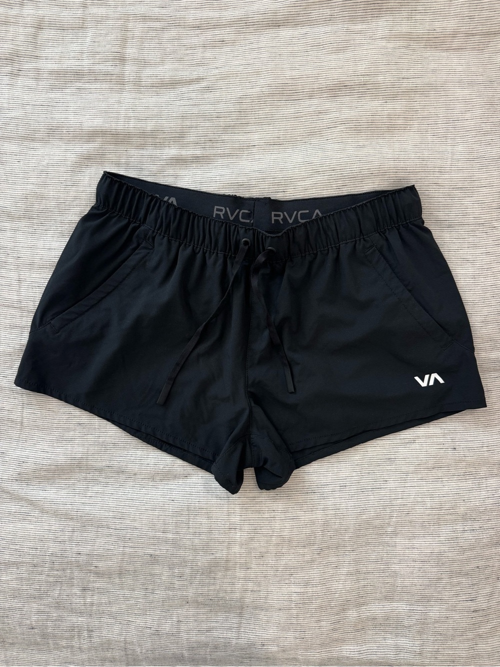 RVCA Black VA Active Running Shorts
